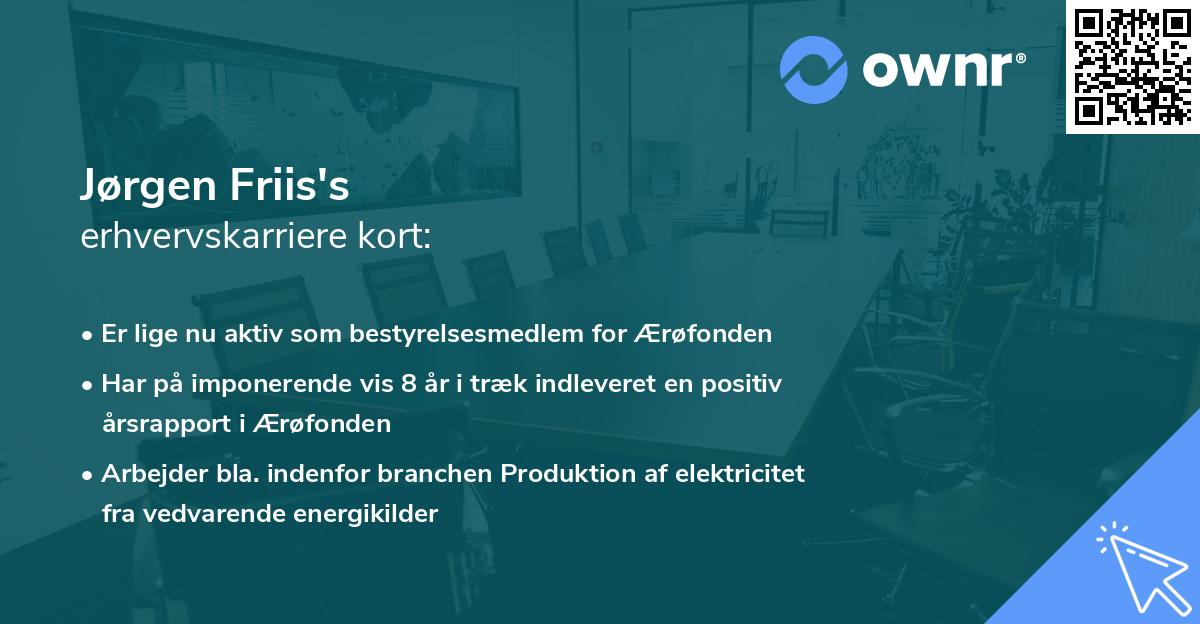 Jørgen Friis's erhvervskarriere kort