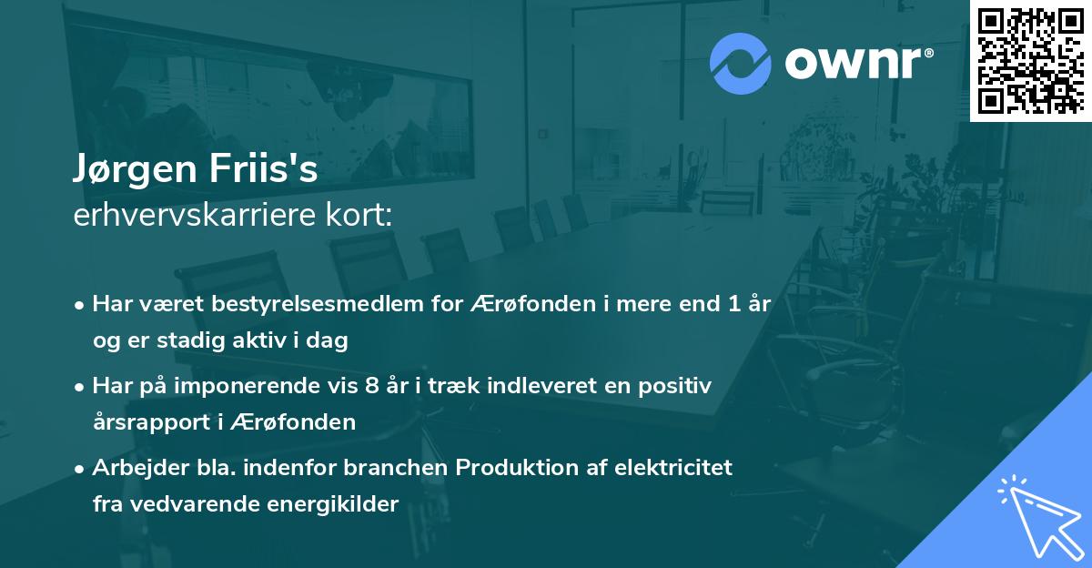 Jørgen Friis's erhvervskarriere kort