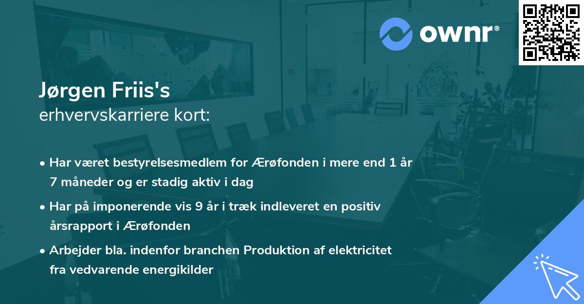 Jørgen Friis's erhvervskarriere kort