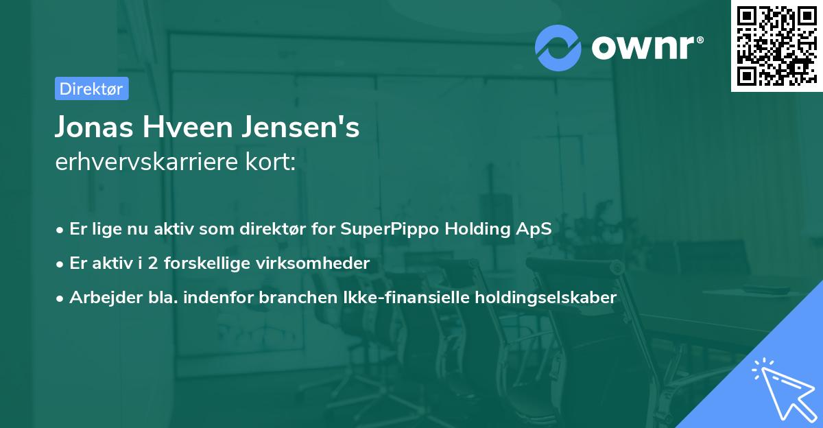 Jonas Hveen Jensen's erhvervskarriere kort