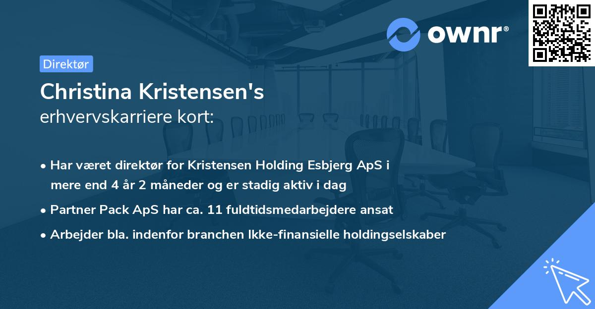 Christina Kristensen's erhvervskarriere kort