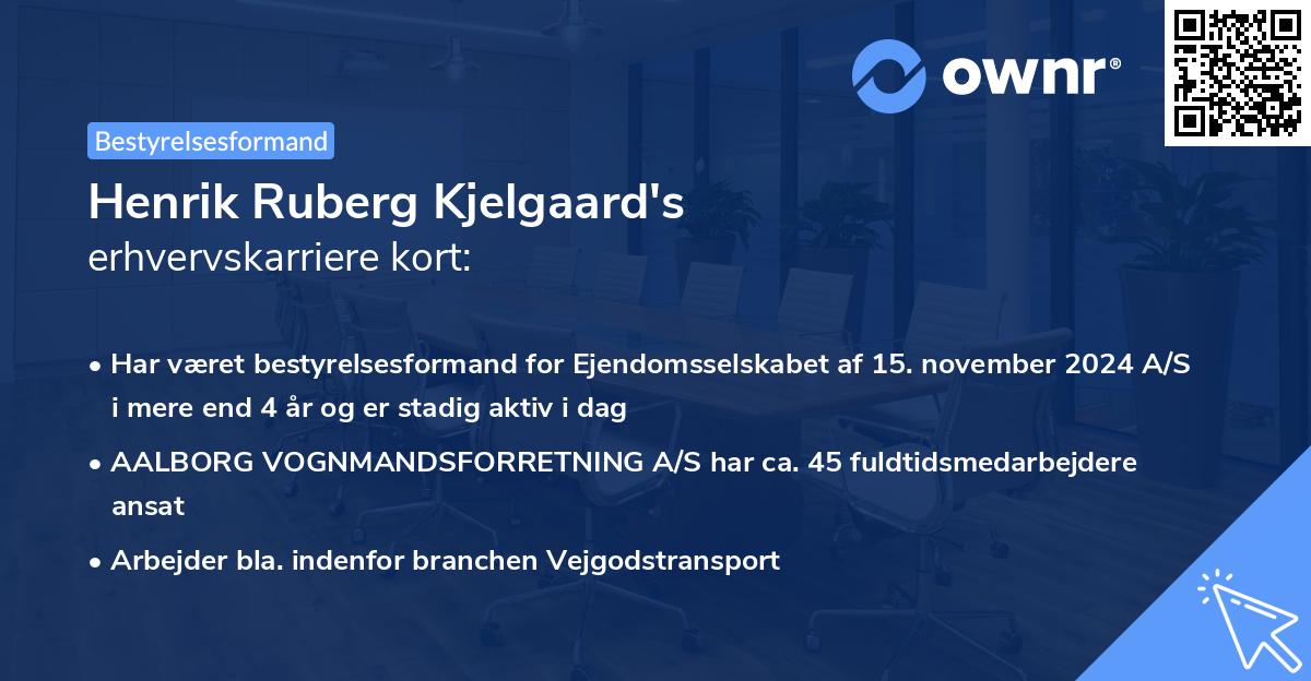 Henrik Ruberg Kjelgaard's erhvervskarriere kort