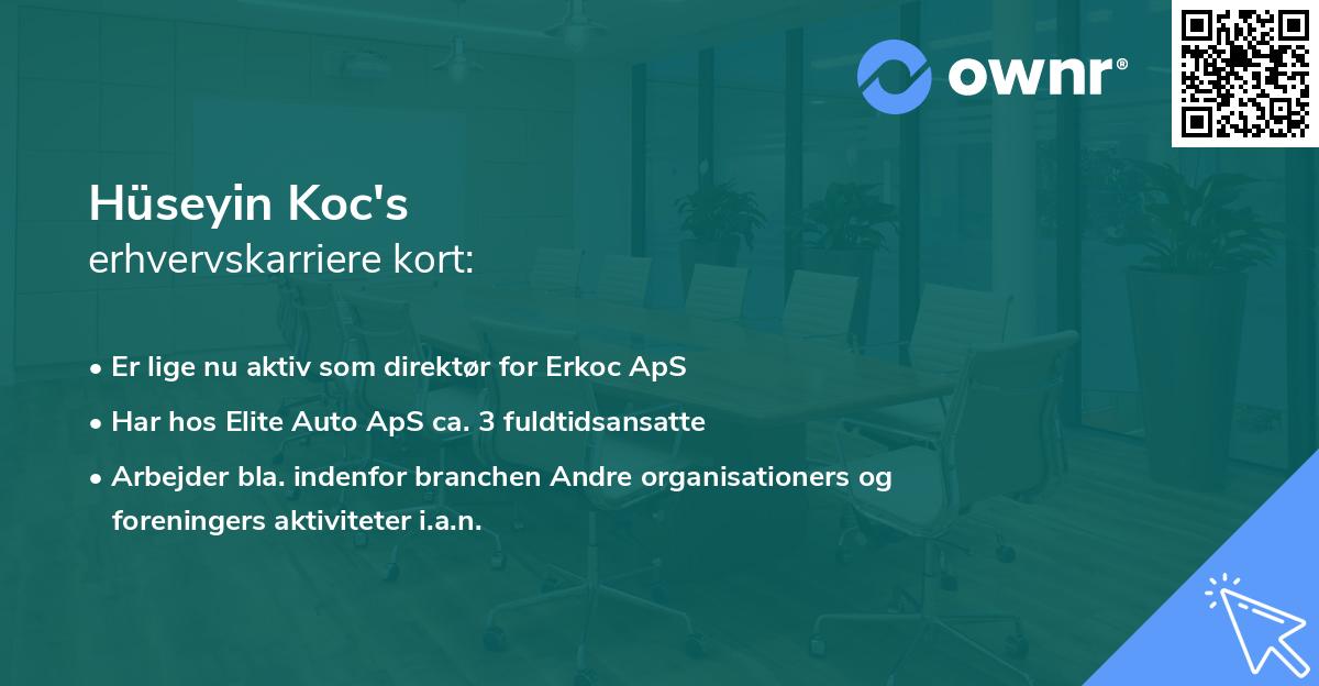 Hüseyin Koc's erhvervskarriere kort