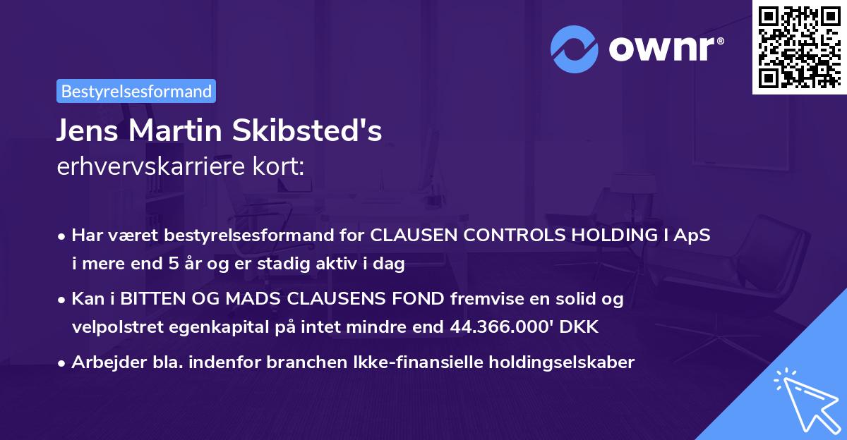 Jens Martin Skibsted's erhvervskarriere kort