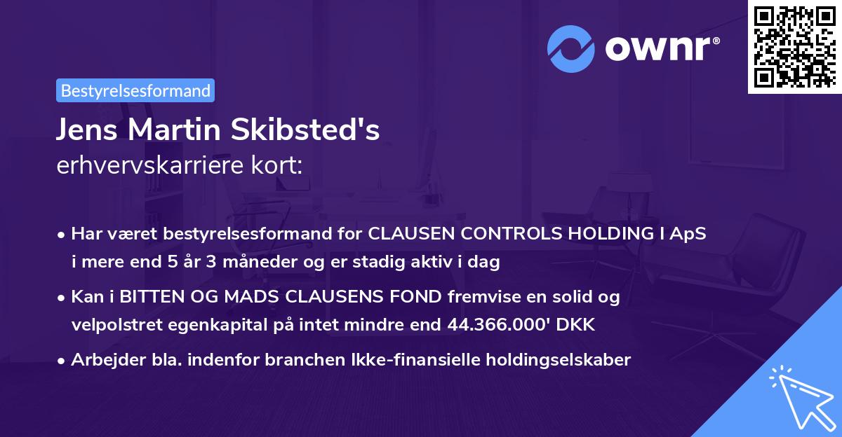 Jens Martin Skibsted's erhvervskarriere kort