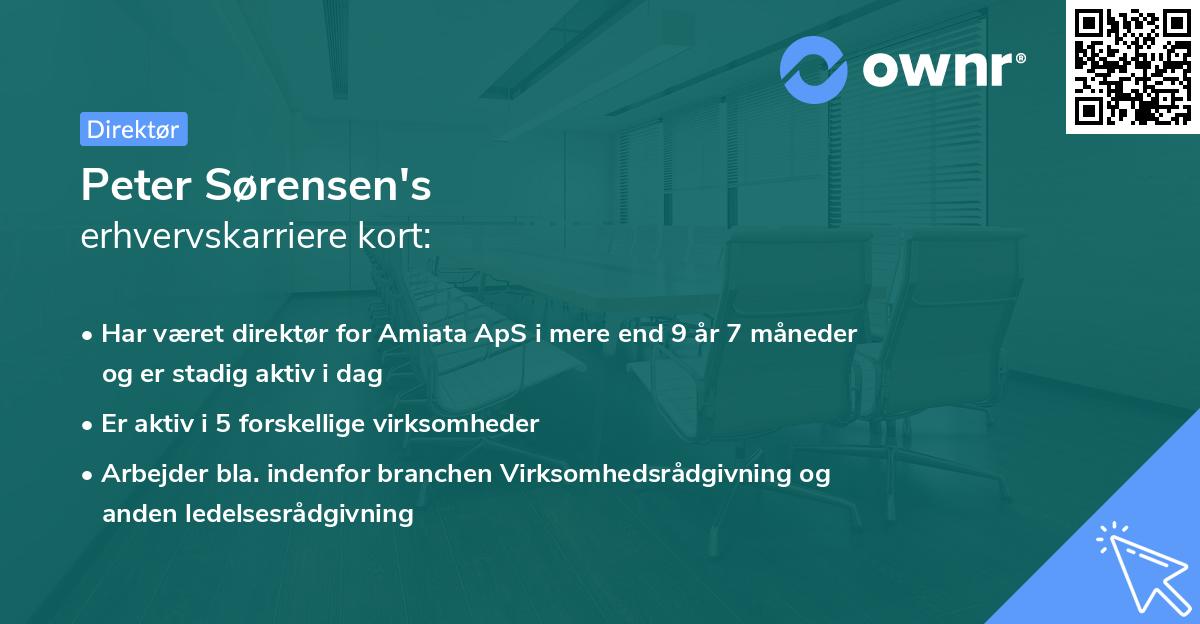 Peter Sørensen's erhvervskarriere kort