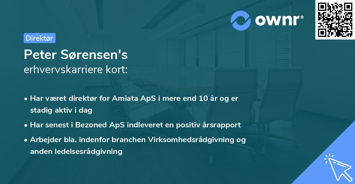 Peter Sørensen's erhvervskarriere kort