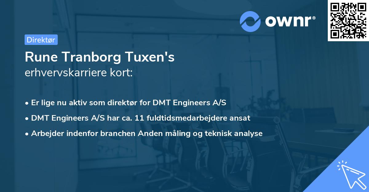 Rune Tranborg Tuxen's erhvervskarriere kort