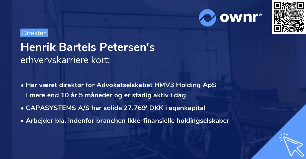 Henrik Bartels Petersen's erhvervskarriere kort