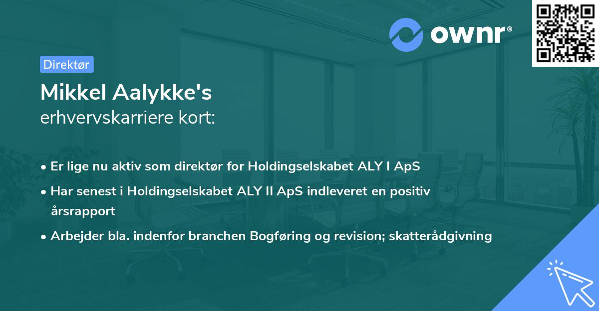 Mikkel Aalykke's erhvervskarriere kort