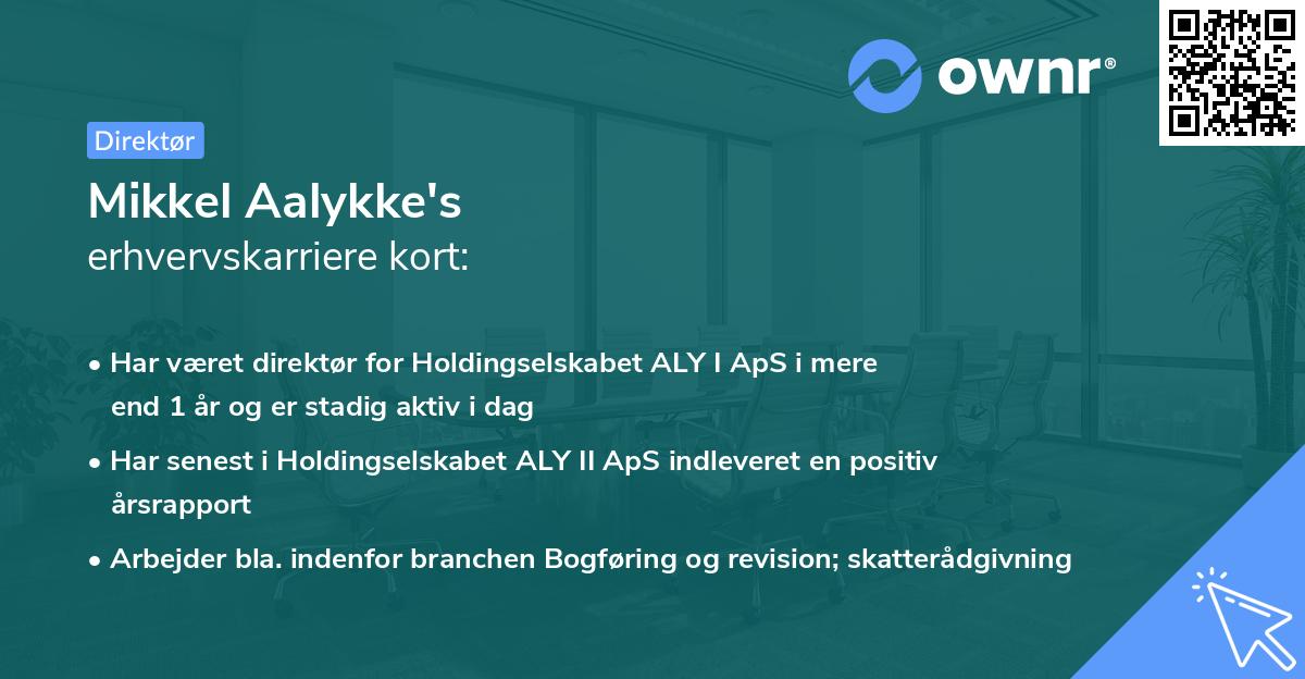 Mikkel Aalykke's erhvervskarriere kort