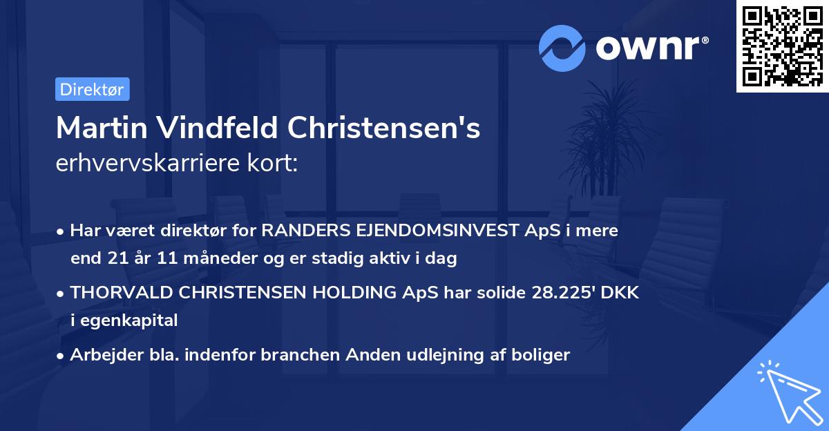 Martin Vindfeld Christensen's erhvervskarriere kort