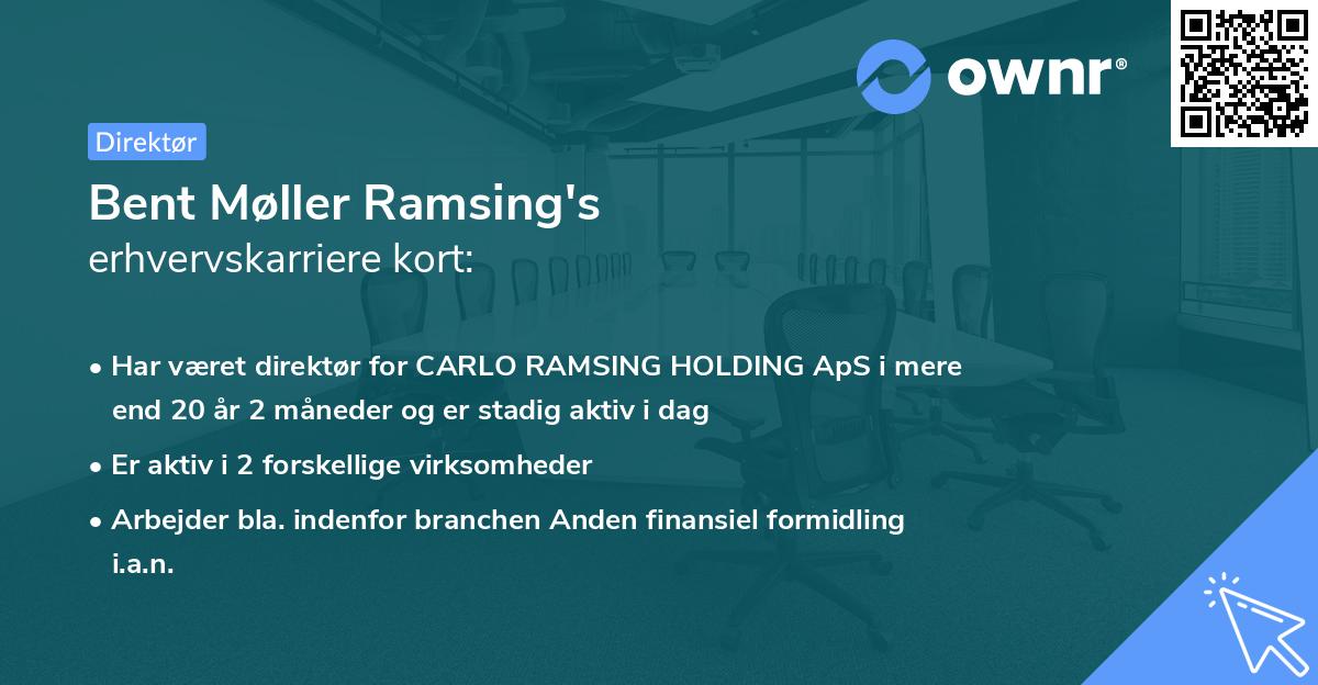 Bent Møller Ramsing's erhvervskarriere kort