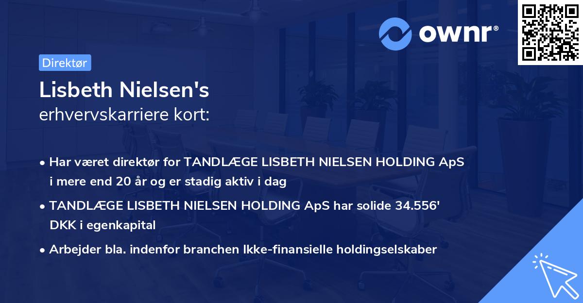 Lisbeth Nielsen's erhvervskarriere kort