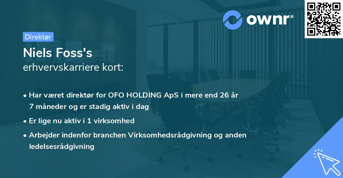 Niels Foss's erhvervskarriere kort