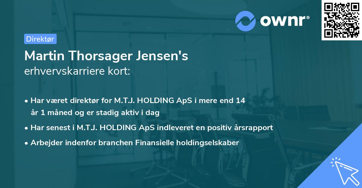 Martin Thorsager Jensen's erhvervskarriere kort