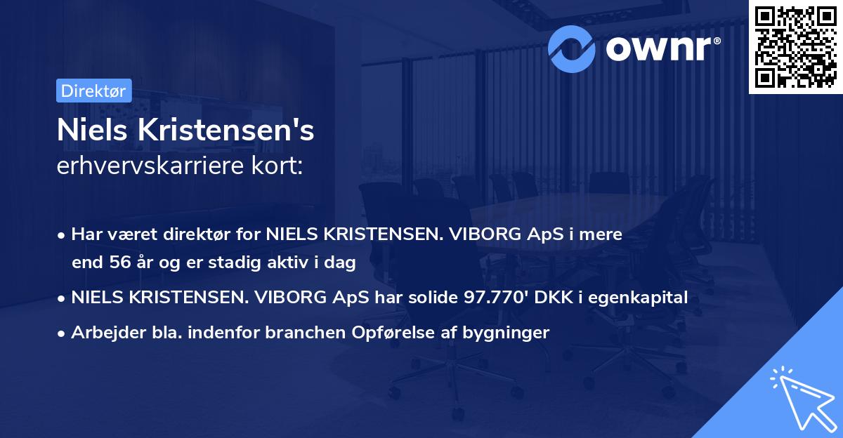 Niels Kristensen's erhvervskarriere kort