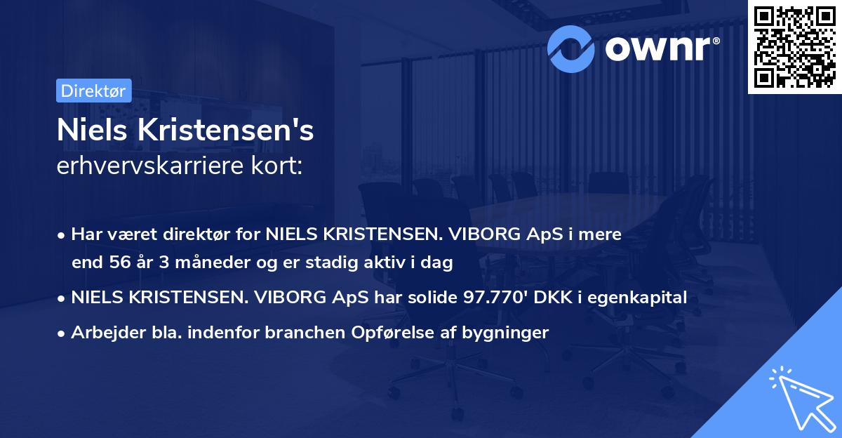 Niels Kristensen's erhvervskarriere kort