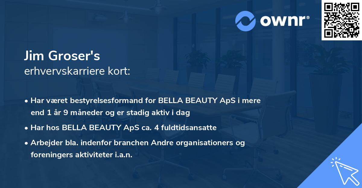 Jim Groser's erhvervskarriere kort