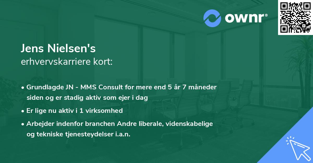 Jens Nielsen's erhvervskarriere kort