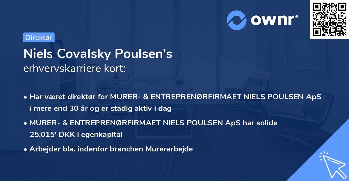 Niels Covalsky Poulsen's erhvervskarriere kort