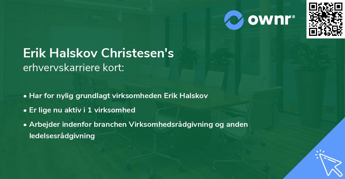 Erik Halskov Christesen's erhvervskarriere kort