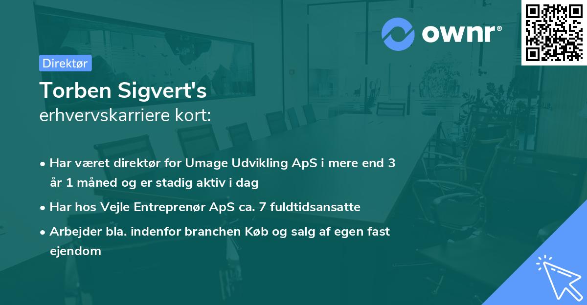 Torben Sigvert's erhvervskarriere kort