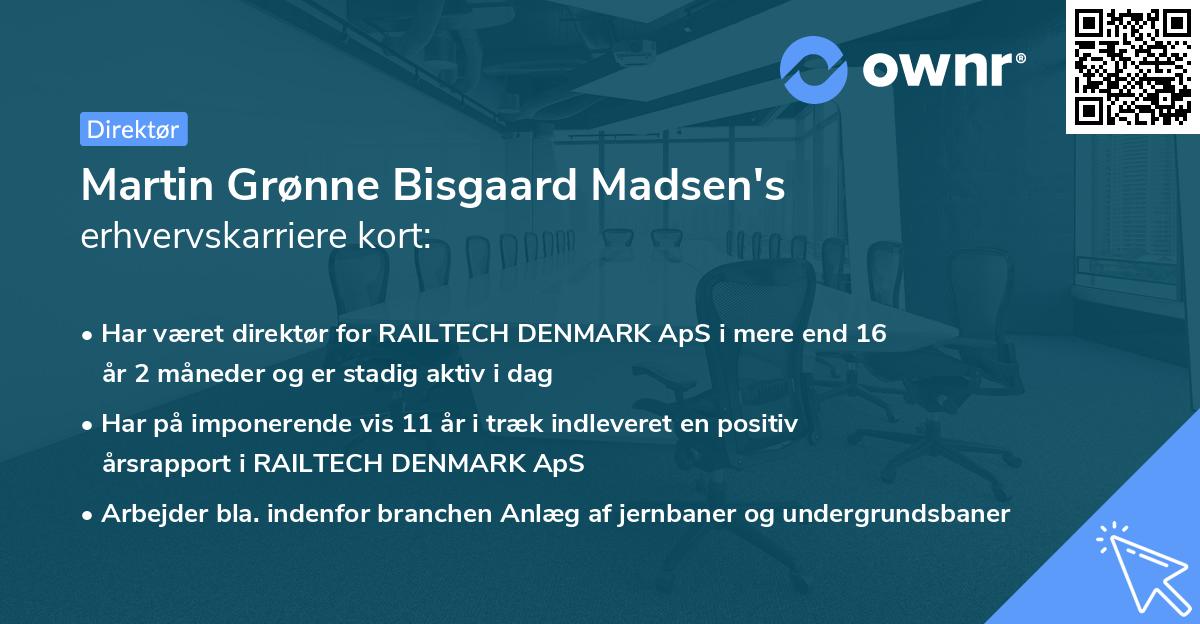 Martin Grønne Bisgaard Madsen's erhvervskarriere kort
