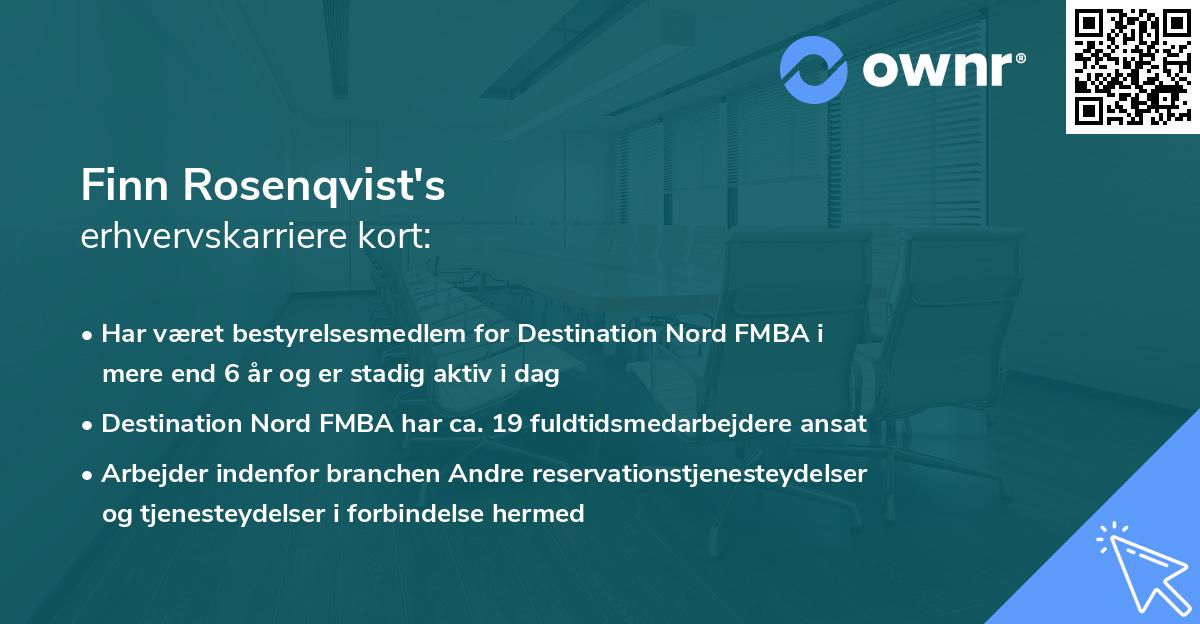 Finn Rosenqvist's erhvervskarriere kort