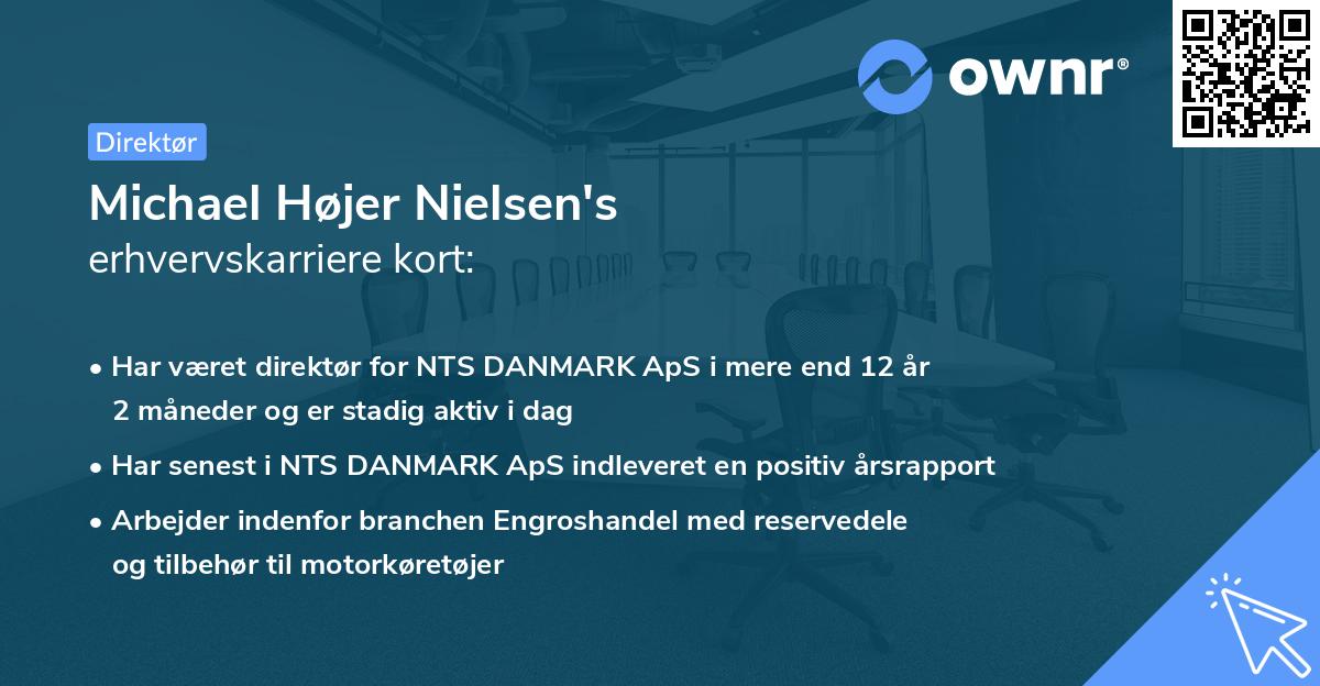 Michael Højer Nielsen's erhvervskarriere kort