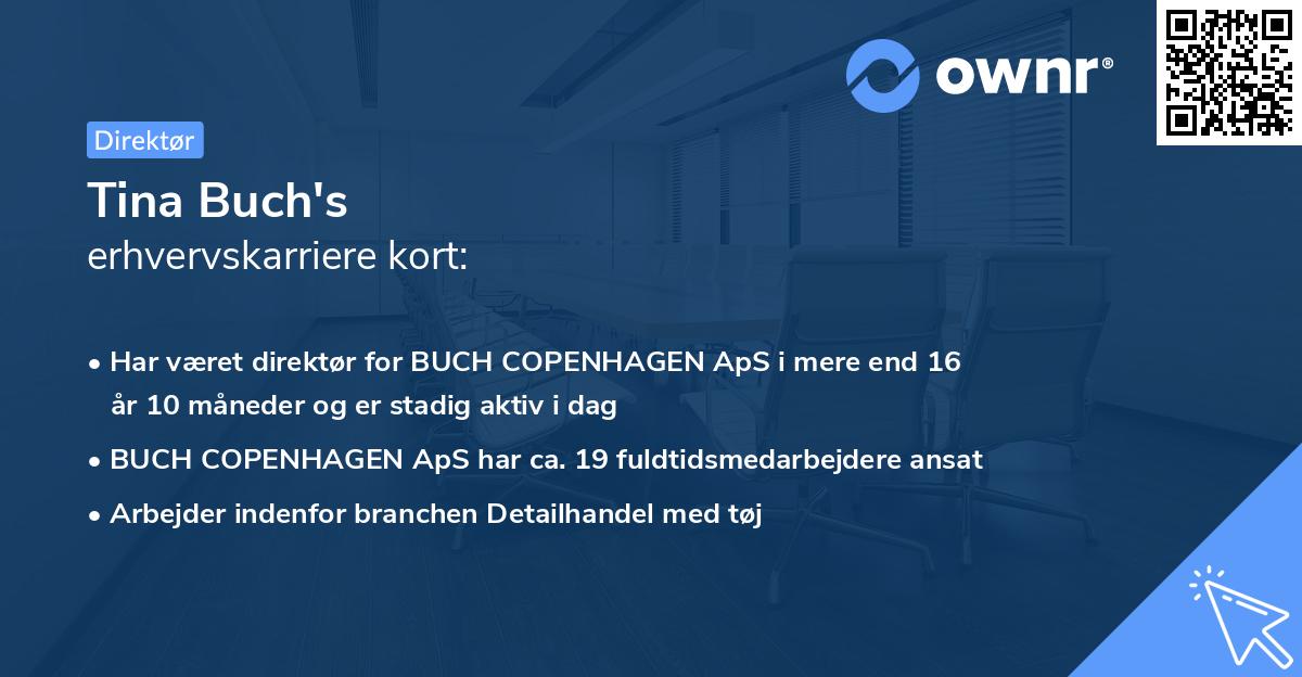 Tina Buch's erhvervskarriere kort