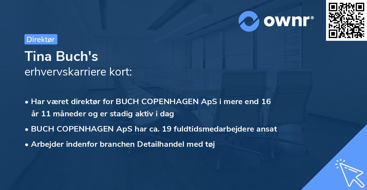 Tina Buch's erhvervskarriere kort