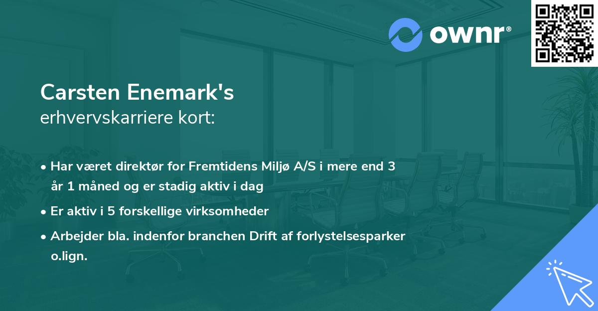 Carsten Enemark's erhvervskarriere kort