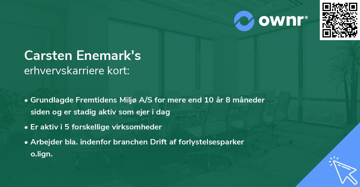 Carsten Enemark's erhvervskarriere kort