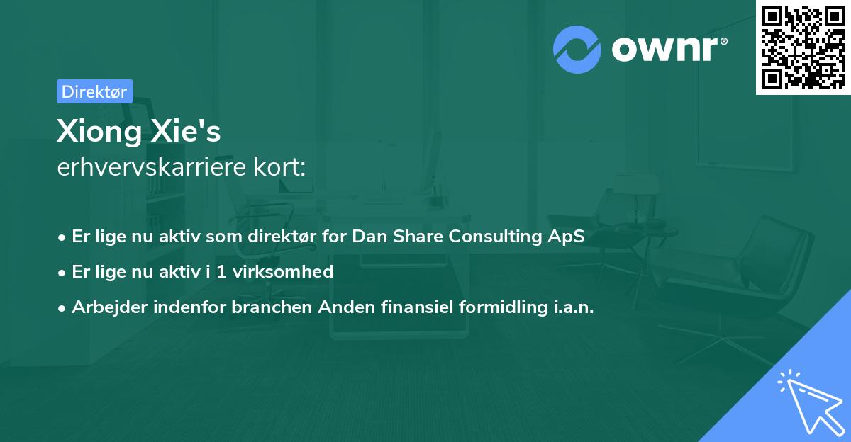 Xiong Xie's erhvervskarriere kort