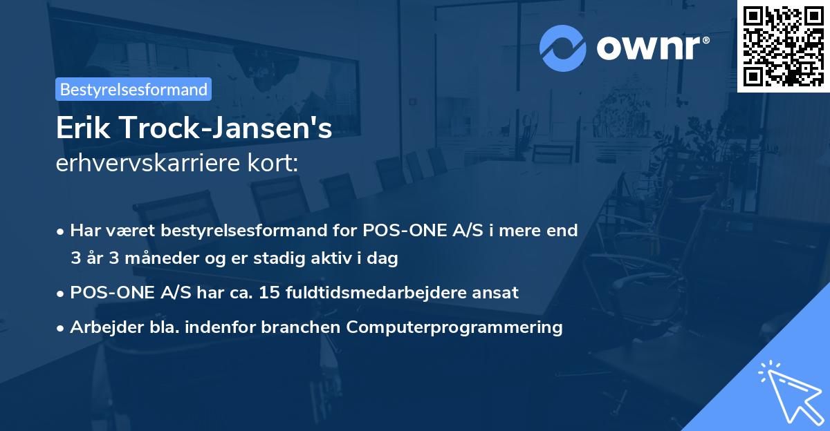 Erik Trock-Jansen's erhvervskarriere kort