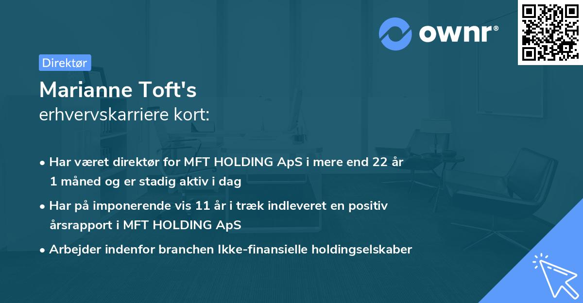 Marianne Toft's erhvervskarriere kort