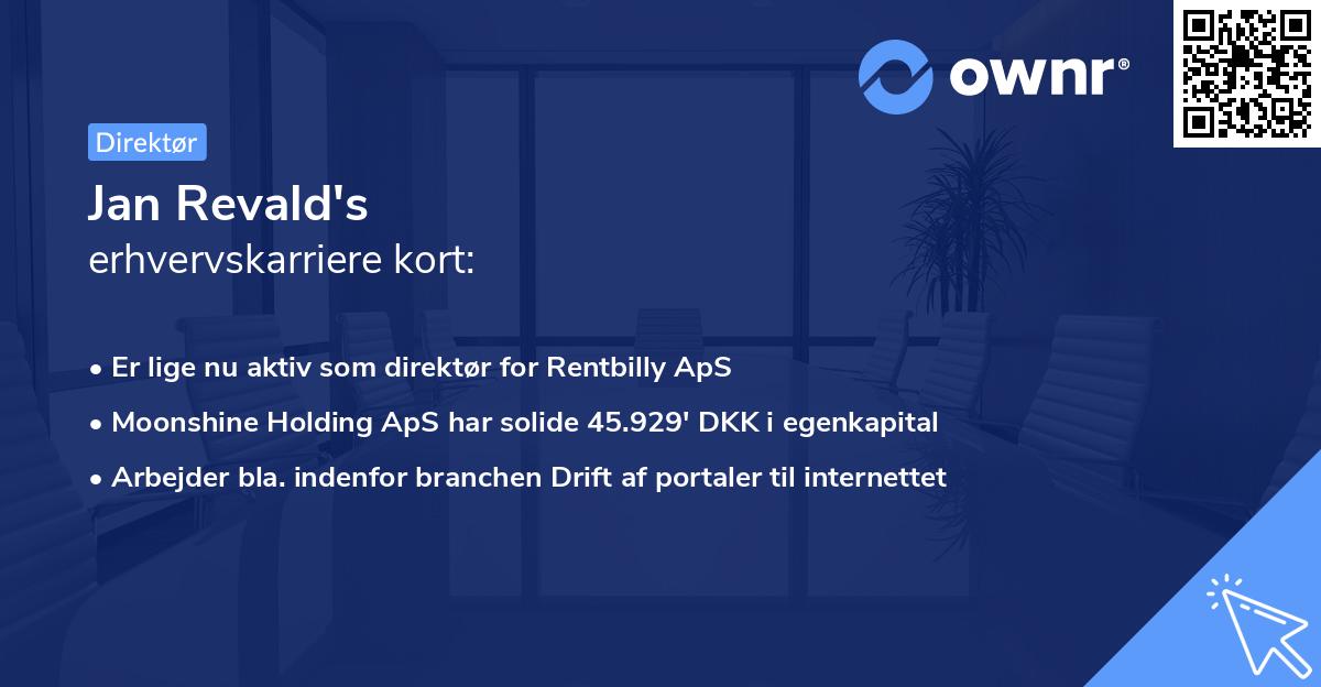 Jan Revald's erhvervskarriere kort