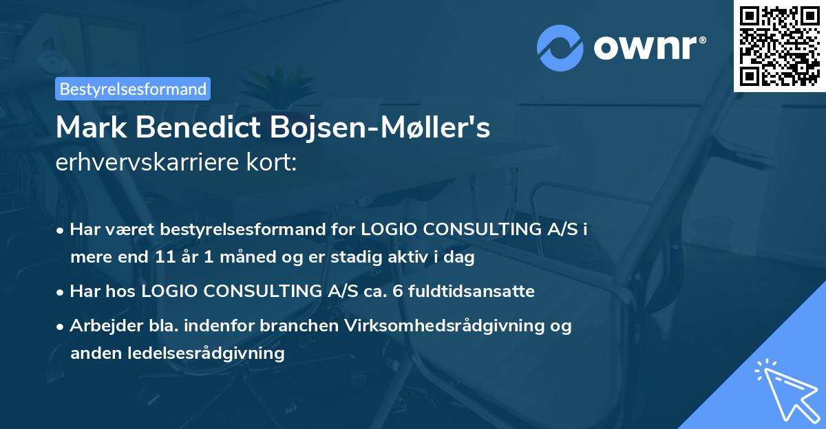 Mark Benedict Bojsen-Møller's erhvervskarriere kort