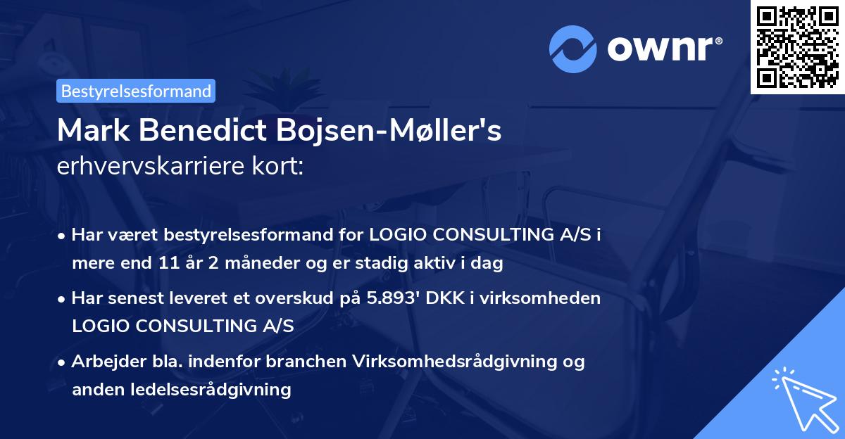 Mark Benedict Bojsen-Møller's erhvervskarriere kort