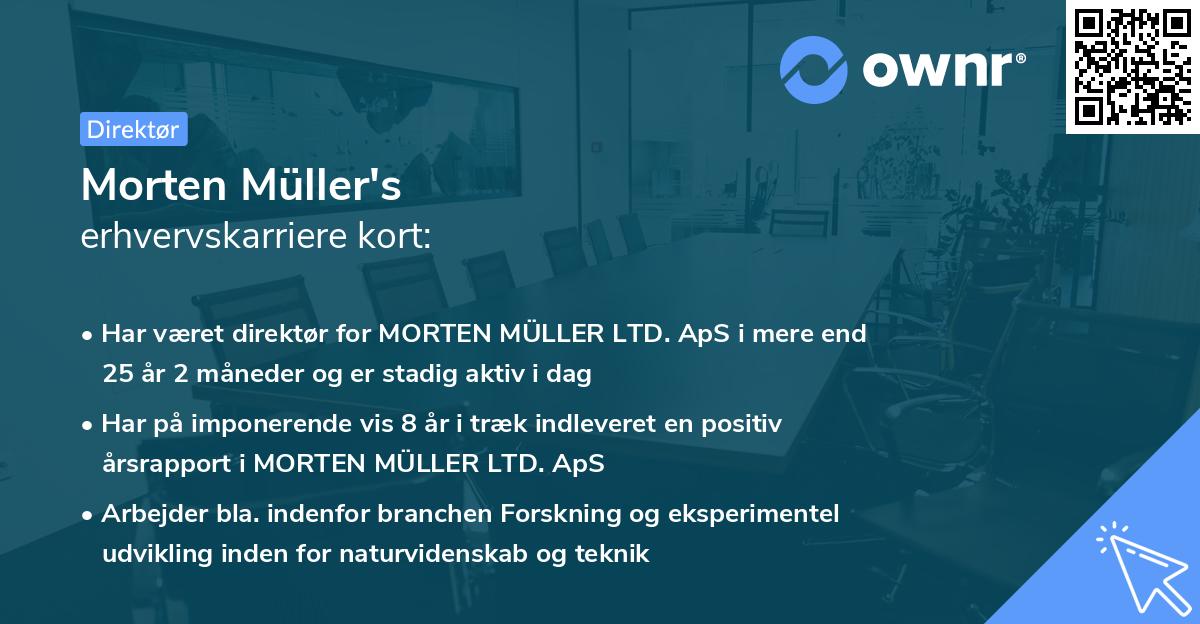 Morten Müller's erhvervskarriere kort