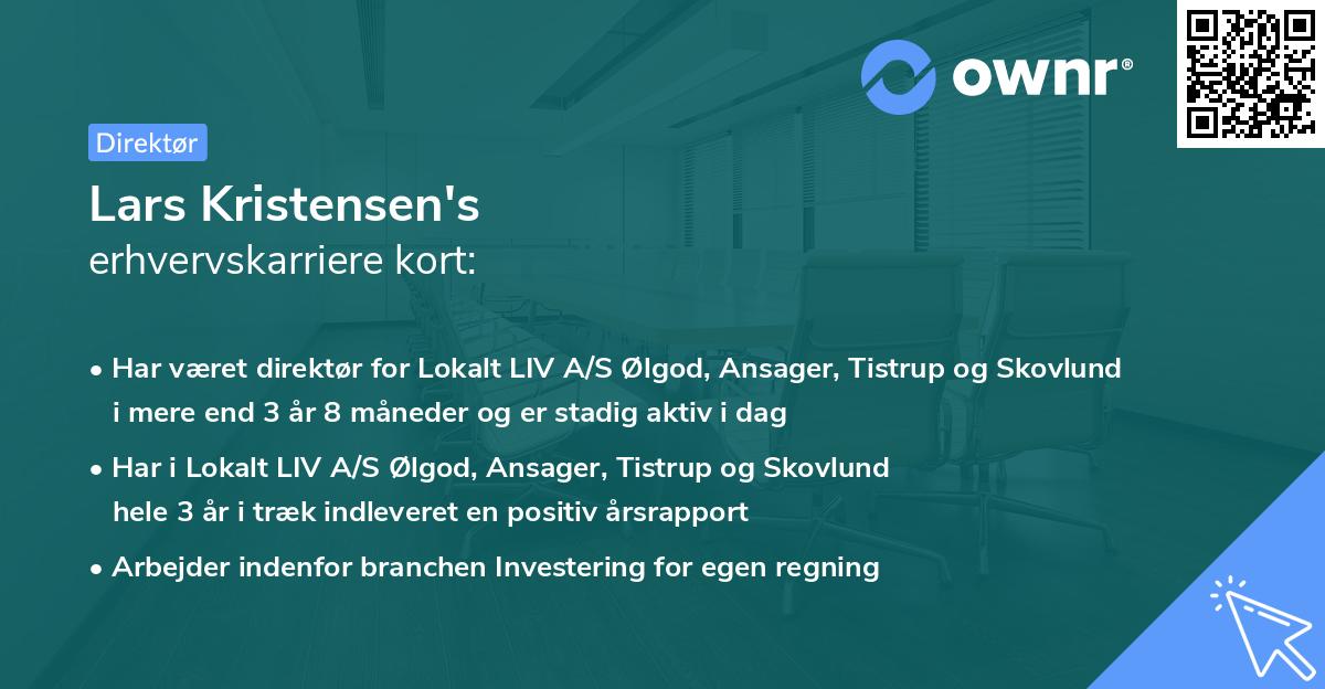 Lars Kristensen's erhvervskarriere kort
