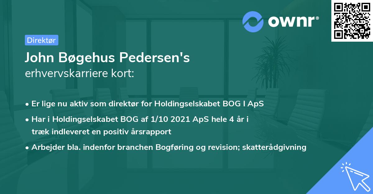 John Bøgehus Pedersen's erhvervskarriere kort