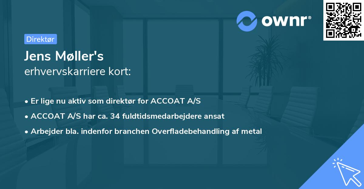 Jens Møller's erhvervskarriere kort