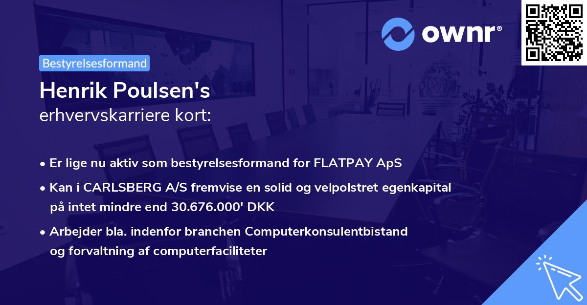 Henrik Poulsen's erhvervskarriere kort