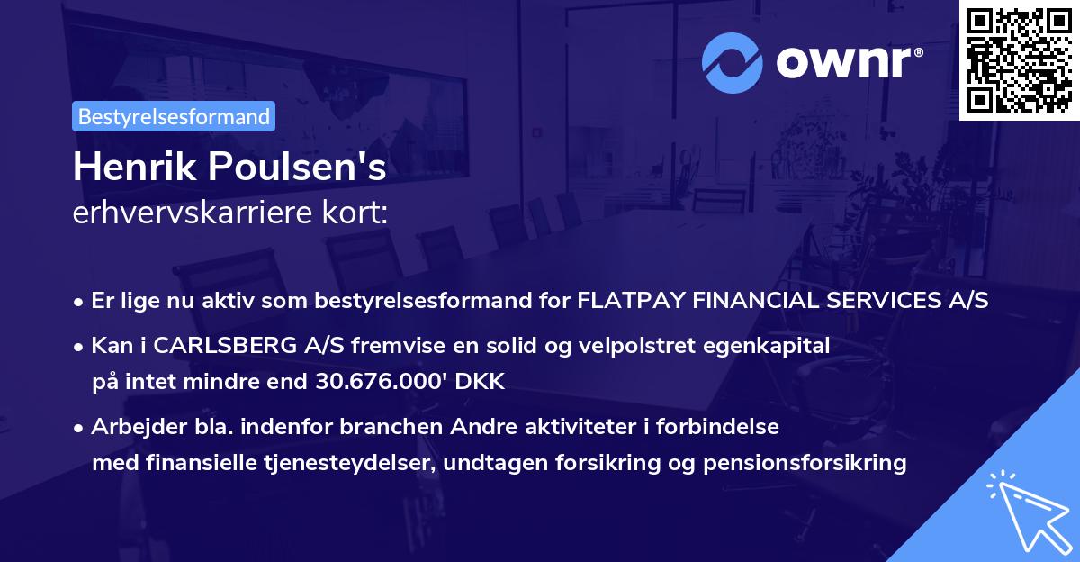 Henrik Poulsen's erhvervskarriere kort