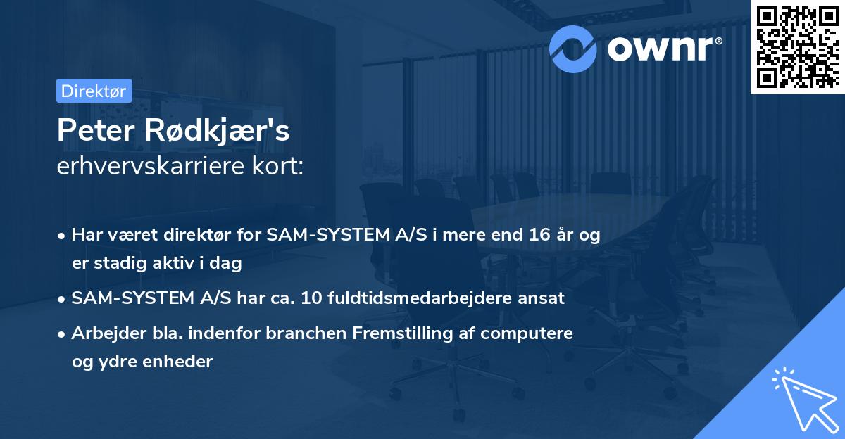 Peter Rødkjær's erhvervskarriere kort