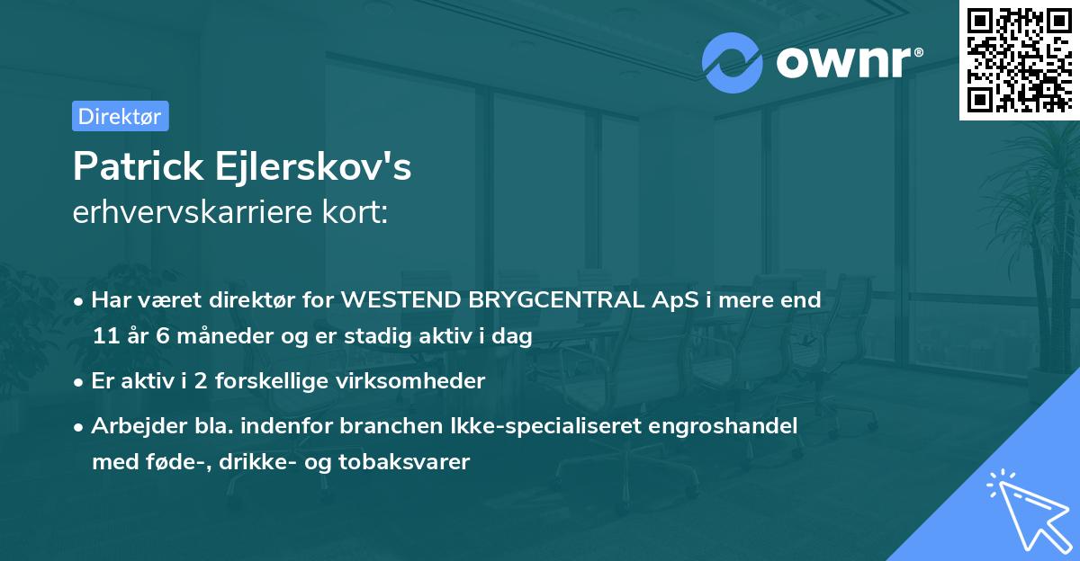 Patrick Ejlerskov's erhvervskarriere kort
