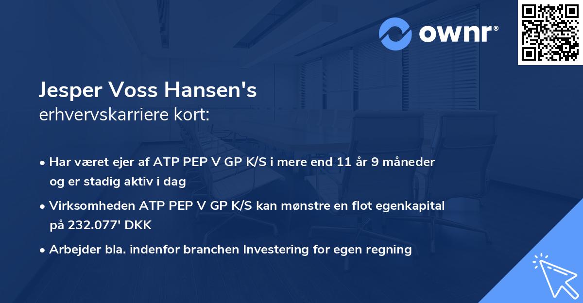 Jesper Voss Hansen's erhvervskarriere kort