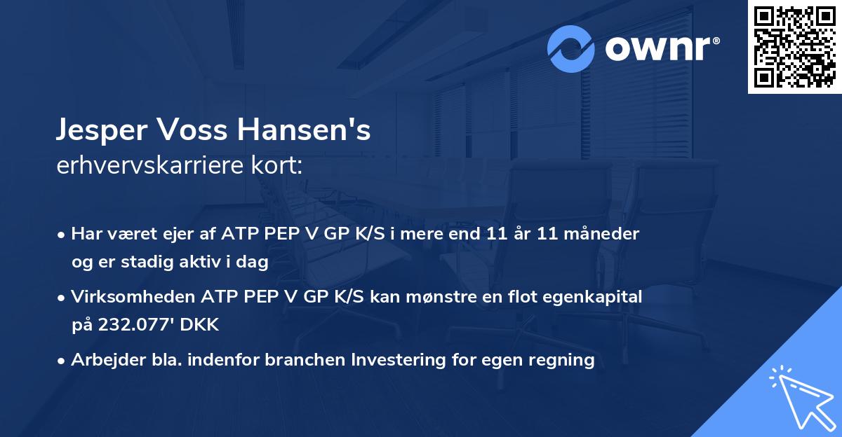 Jesper Voss Hansen's erhvervskarriere kort